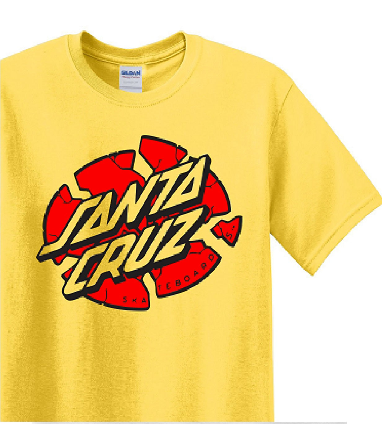 Skate Men's Shirt - Santa Cruz (Yellow) - MYSTYLEMYCLOTHING