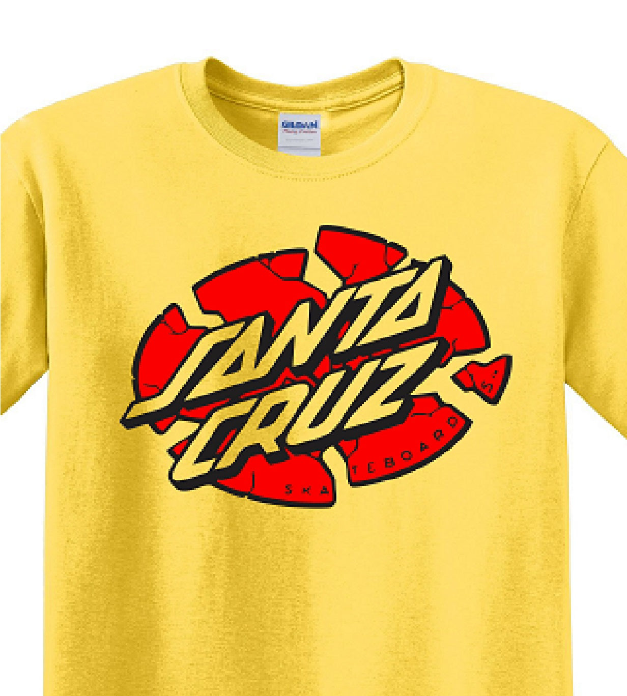 Skate Men's Shirt - Santa Cruz (Yellow) - MYSTYLEMYCLOTHING