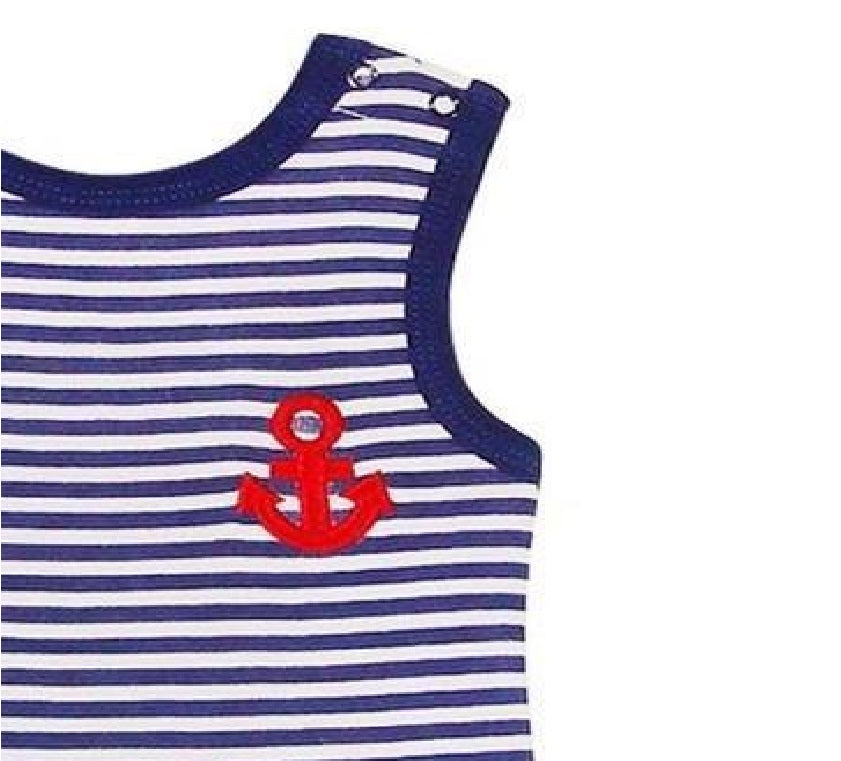 Mother's Choice Striped Sleeveless Anchor Onesies - MYSTYLEMYCLOTHING