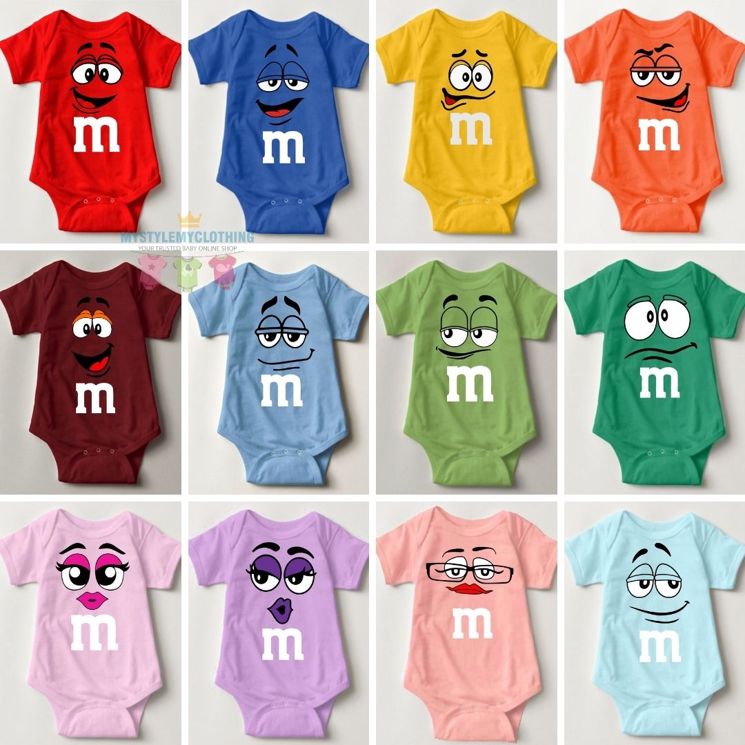 Baby Character Onesies - M&M's Pink - MYSTYLEMYCLOTHING