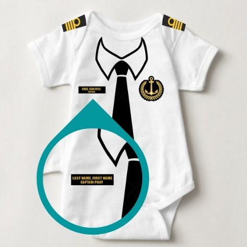 Baby Career Onesies - Pilot with Free Name Badge - MYSTYLEMYCLOTHING