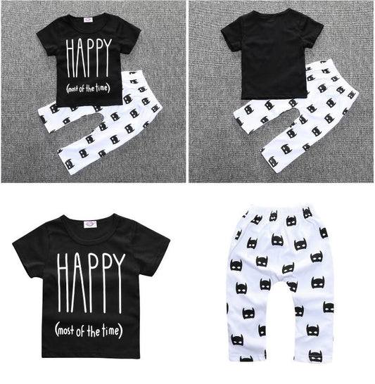 Baby Monochrome Set - Happy - MYSTYLEMYCLOTHING