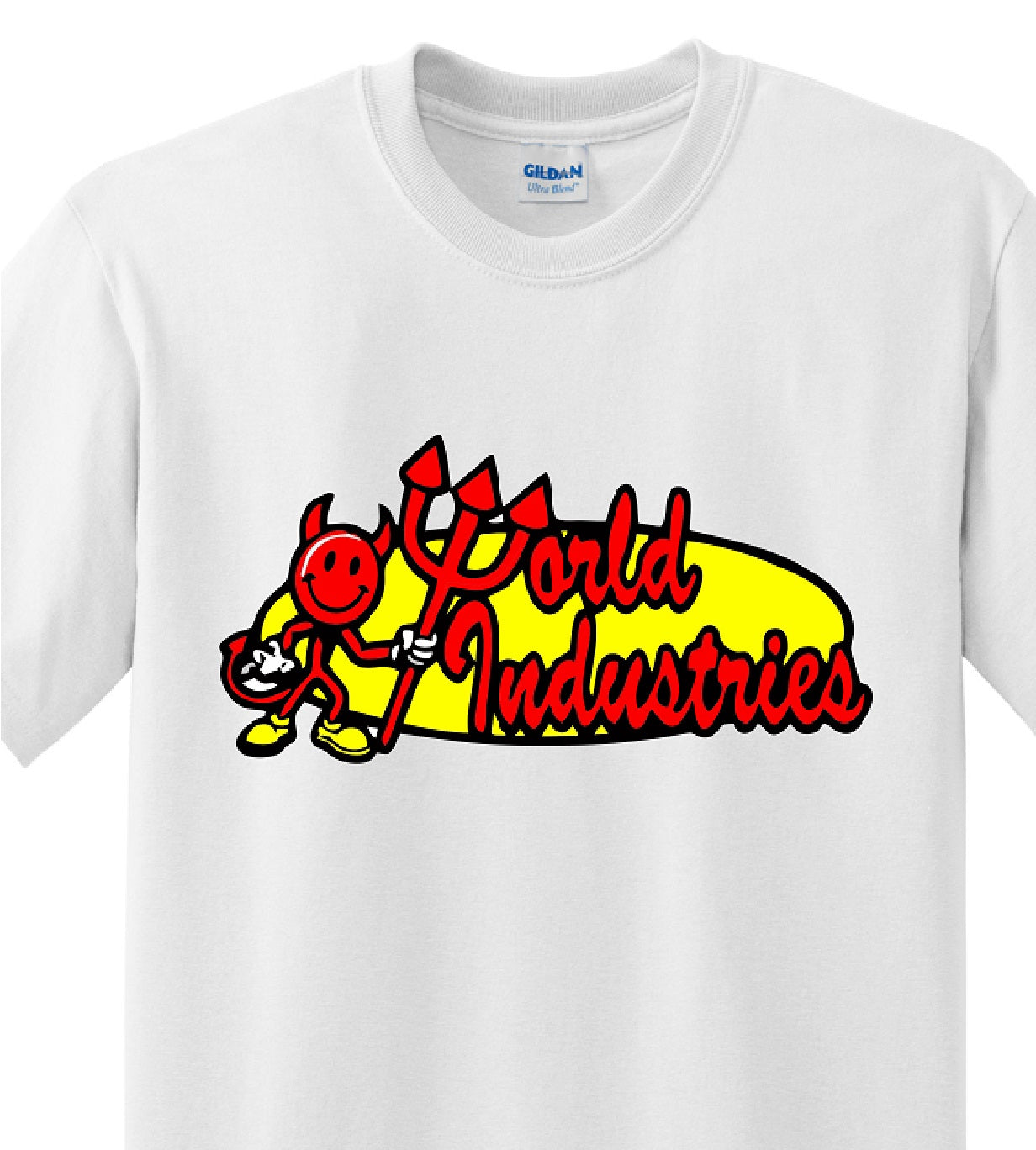 Skate Men's Shirt -Worlds Industries (White) - MYSTYLEMYCLOTHING