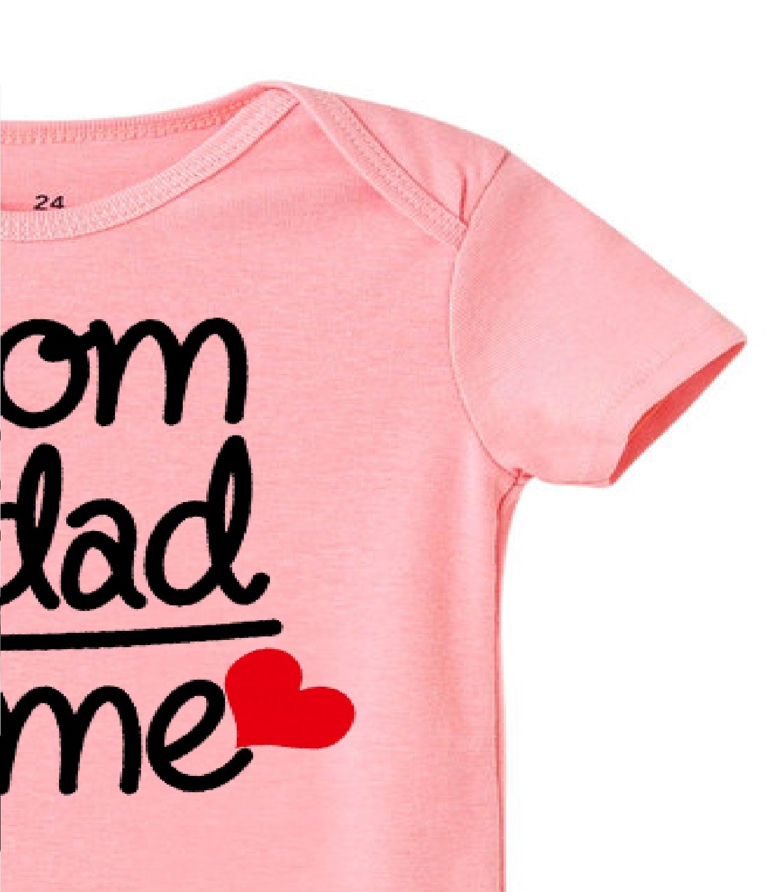 Baby Statement Onesies  - Mom + Dad (PINK) - MYSTYLEMYCLOTHING