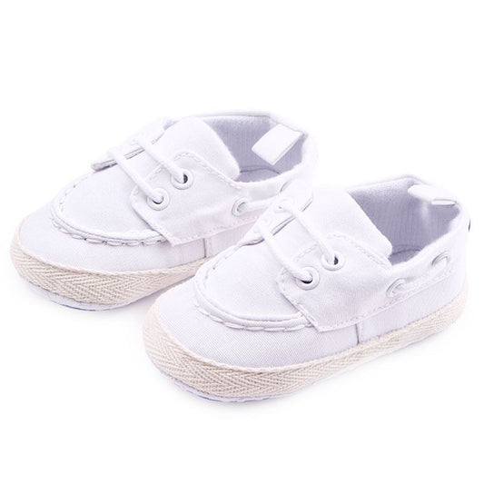 Baby White Prewalker Boat Shoes - MYSTYLEMYCLOTHING