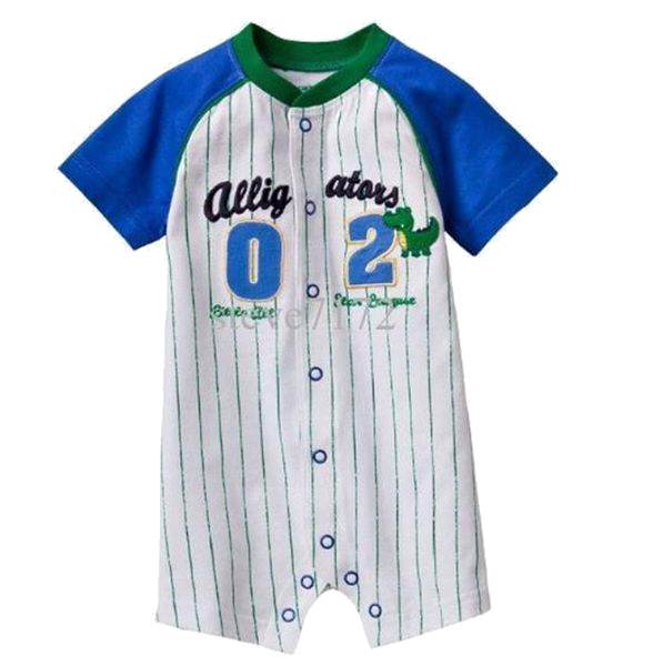 Baby Romper Alligators 02 Baseball League Romper - MYSTYLEMYCLOTHING