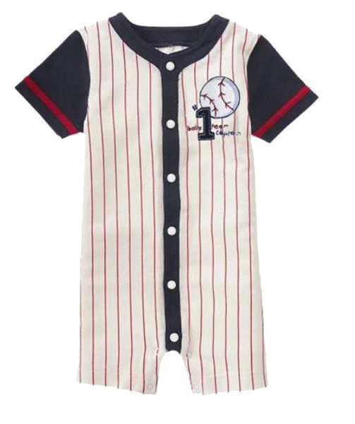 Baby Romper #1 Team Captain Baseball League Romper - MYSTYLEMYCLOTHING