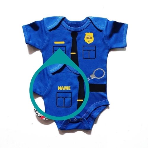Baby Career Onesies - Police with Free Name Badge - MYSTYLEMYCLOTHING