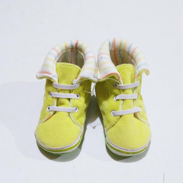 Baby Hi-Cut Fold down Stripes Prewalker Shoes - MYSTYLEMYCLOTHING