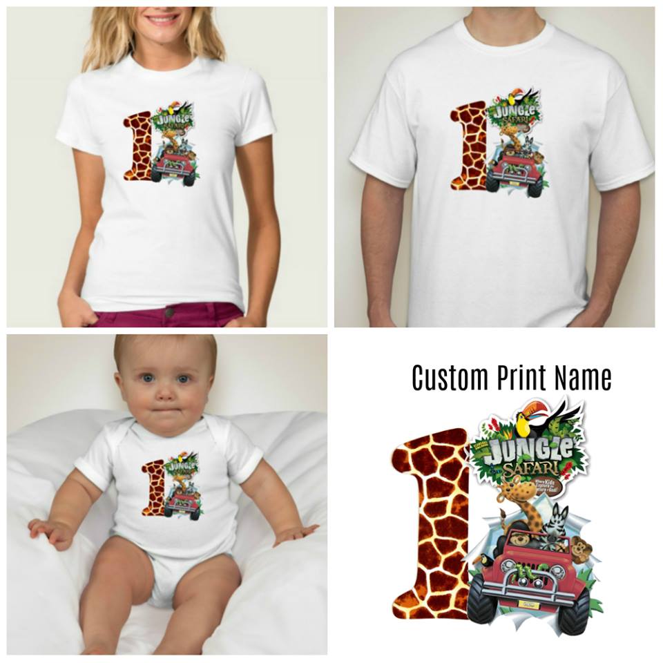 Custom Birthday Family Set Shirt - Jungle Safari - MYSTYLEMYCLOTHING