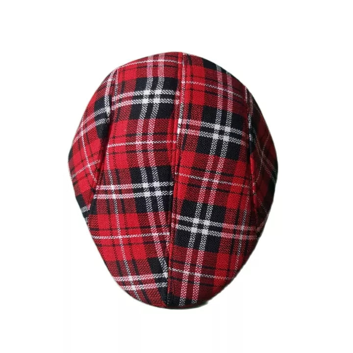 Kids Checkered Retro Boy Golf Beret, Flat Cap, Palos Hat