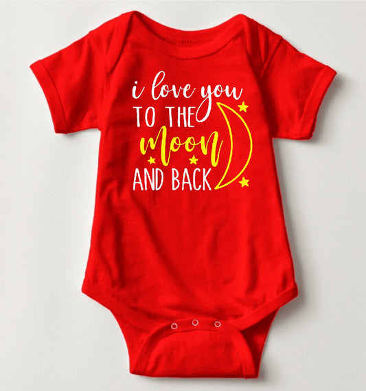 Valentines Onesies - I Love You to the Moon and Back - MYSTYLEMYCLOTHING