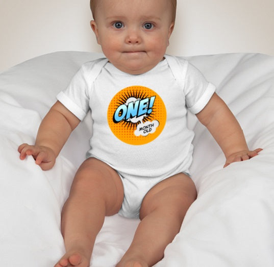 Baby Custom Monthly Onesies - Comics - MYSTYLEMYCLOTHING