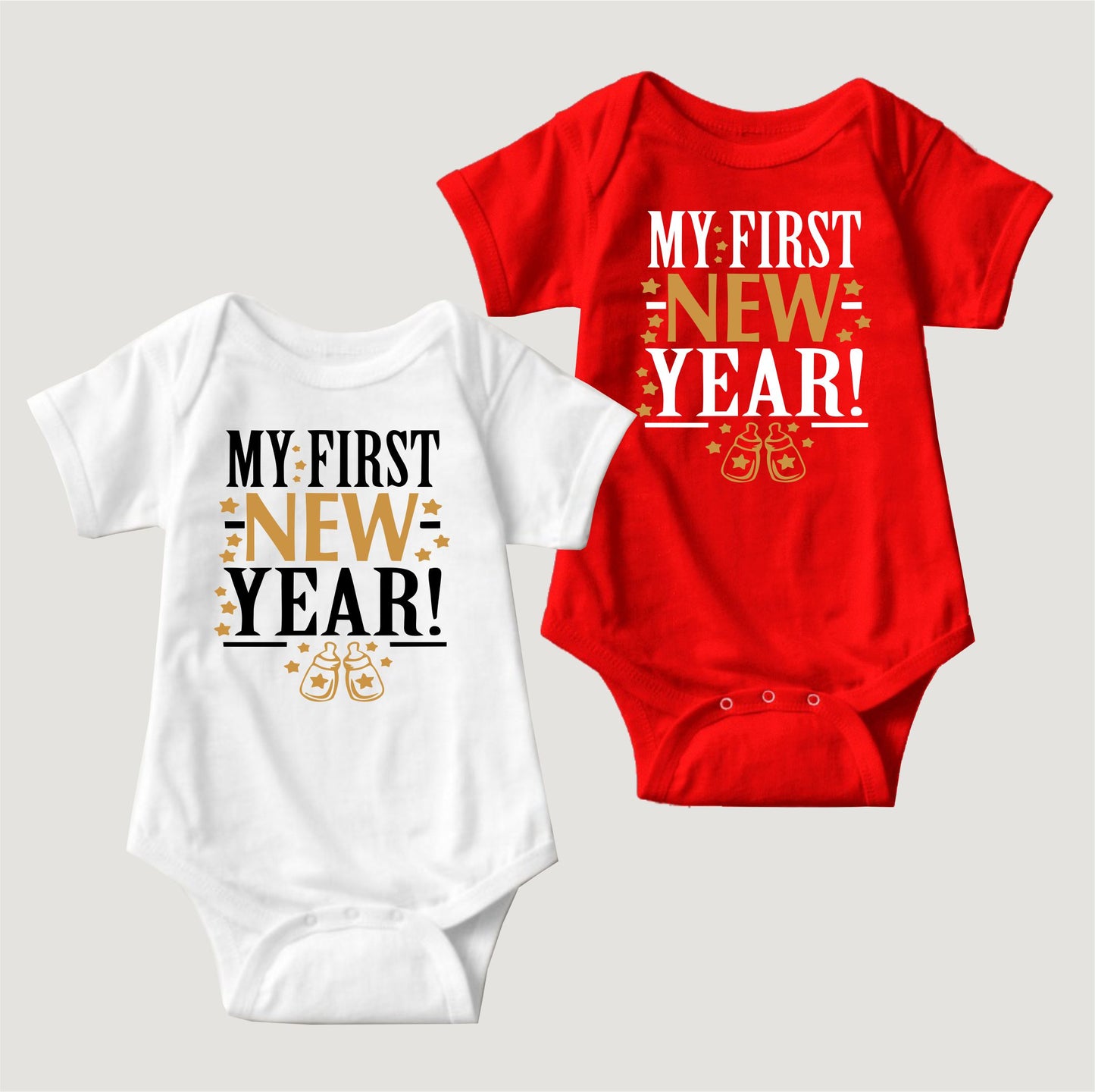 Baby New Year Holiday Onesies - My 1st New Year