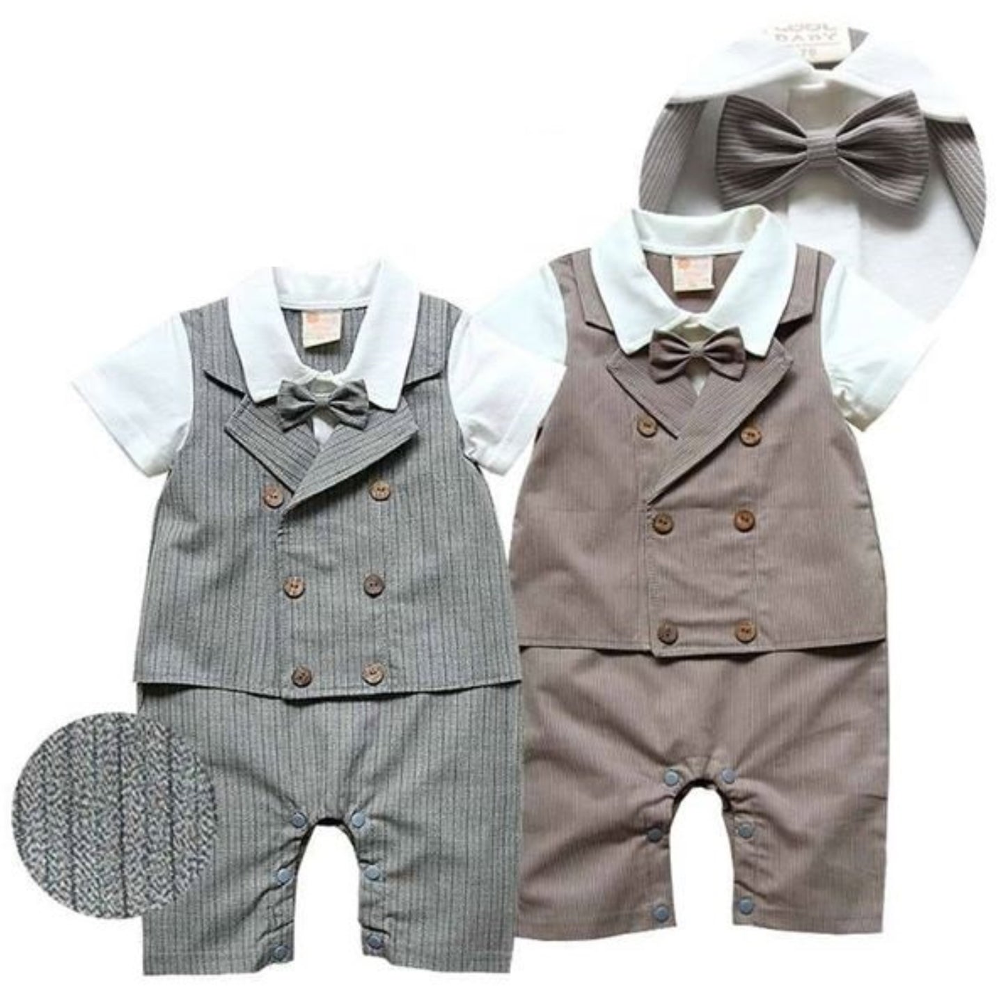Baby Romper Toddler Wedding Formal Coat Tuxedo Romper - MYSTYLEMYCLOTHING