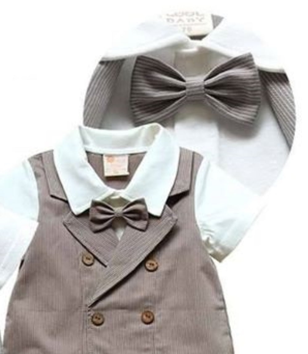 Baby Romper Toddler Wedding Formal Coat Tuxedo Romper - MYSTYLEMYCLOTHING