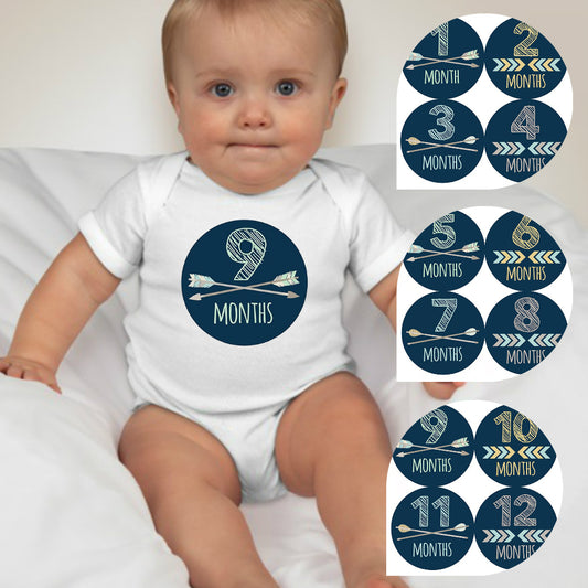 Baby Custom Monthly Onesies - Arrow - MYSTYLEMYCLOTHING