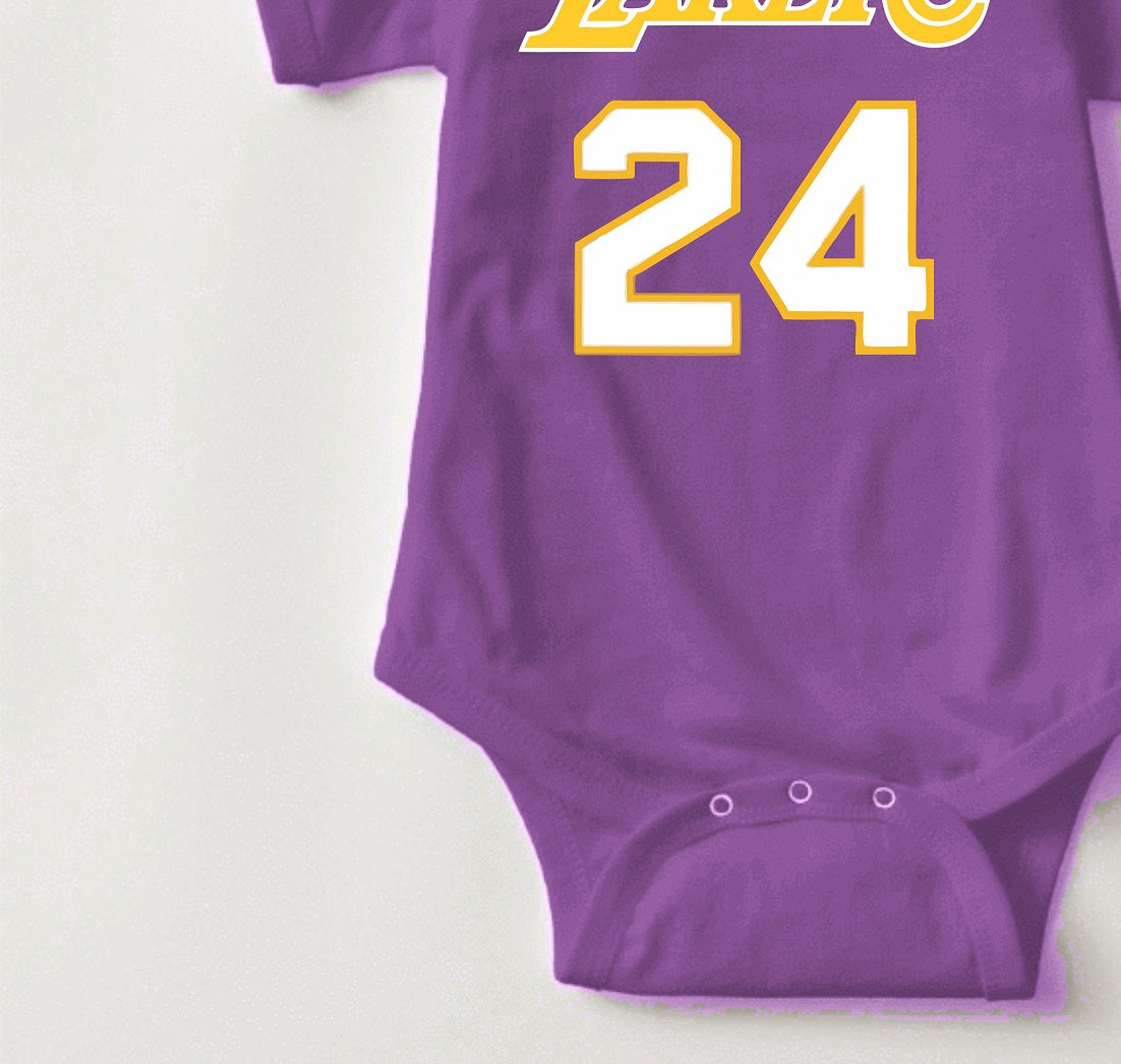 Baby Basketball Jersey Onesies- Lakers Kobe 24 - MYSTYLEMYCLOTHING