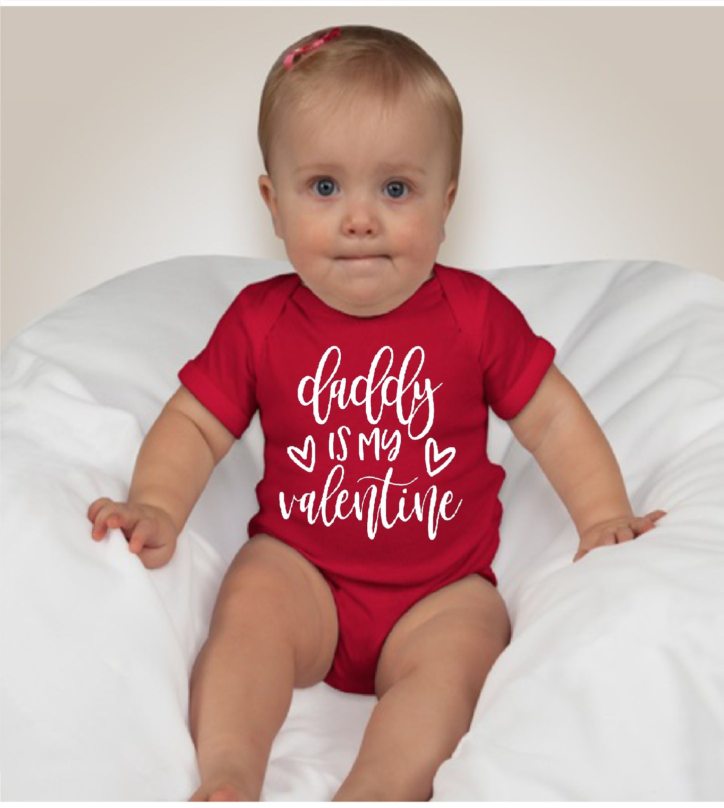 Valentines Onesies - Daddy is my Valentine - MYSTYLEMYCLOTHING