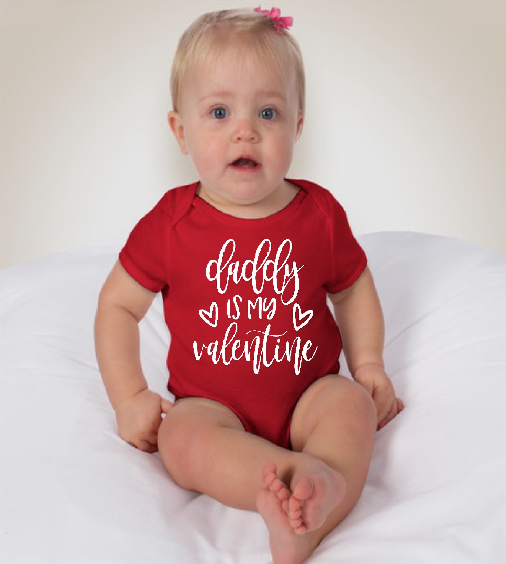 Valentines Onesies - Daddy is my Valentine - MYSTYLEMYCLOTHING