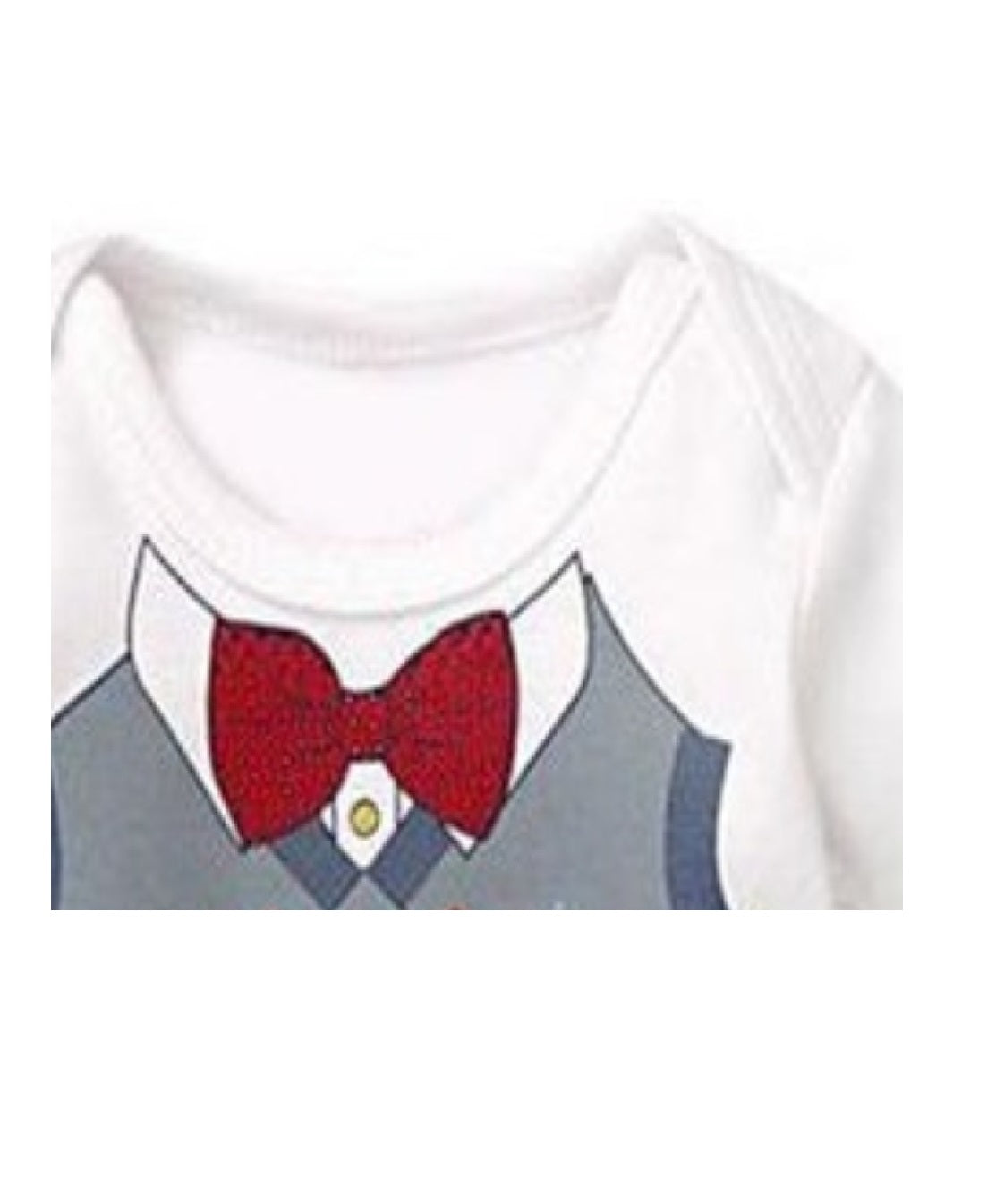 Baby Romper  Red Bowtie Vest Tuxedo Statement - MYSTYLEMYCLOTHING