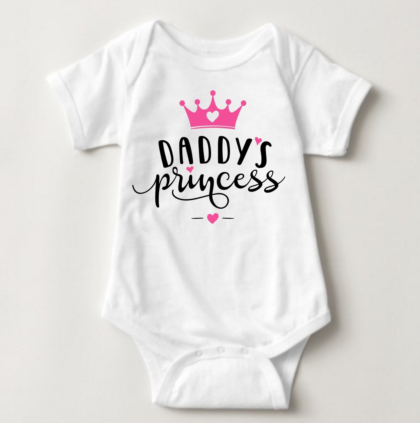 Baby Statement Onesies  - Daddy's Princess White - MYSTYLEMYCLOTHING