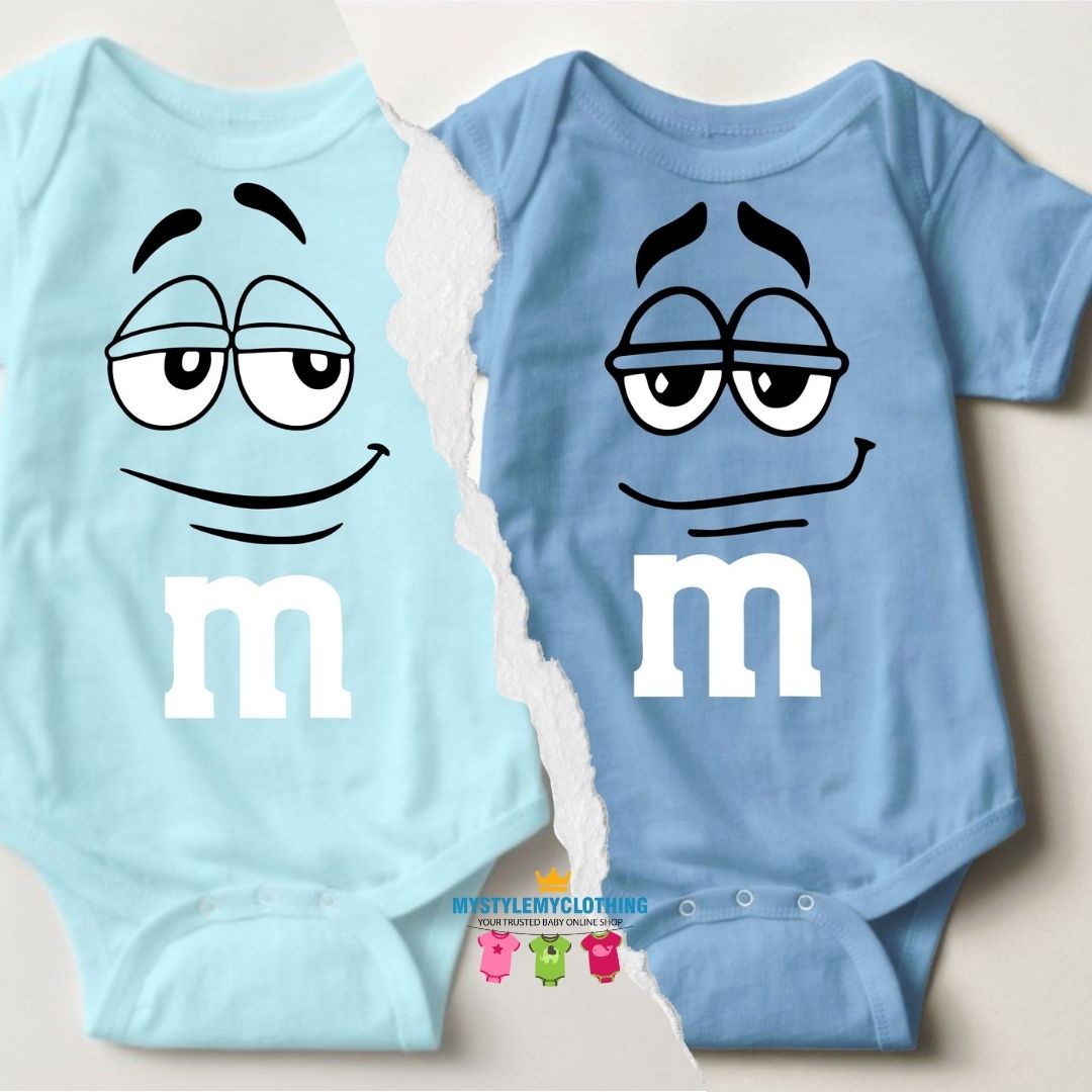 Baby Character Onesies - M&M's Light Blue - MYSTYLEMYCLOTHING