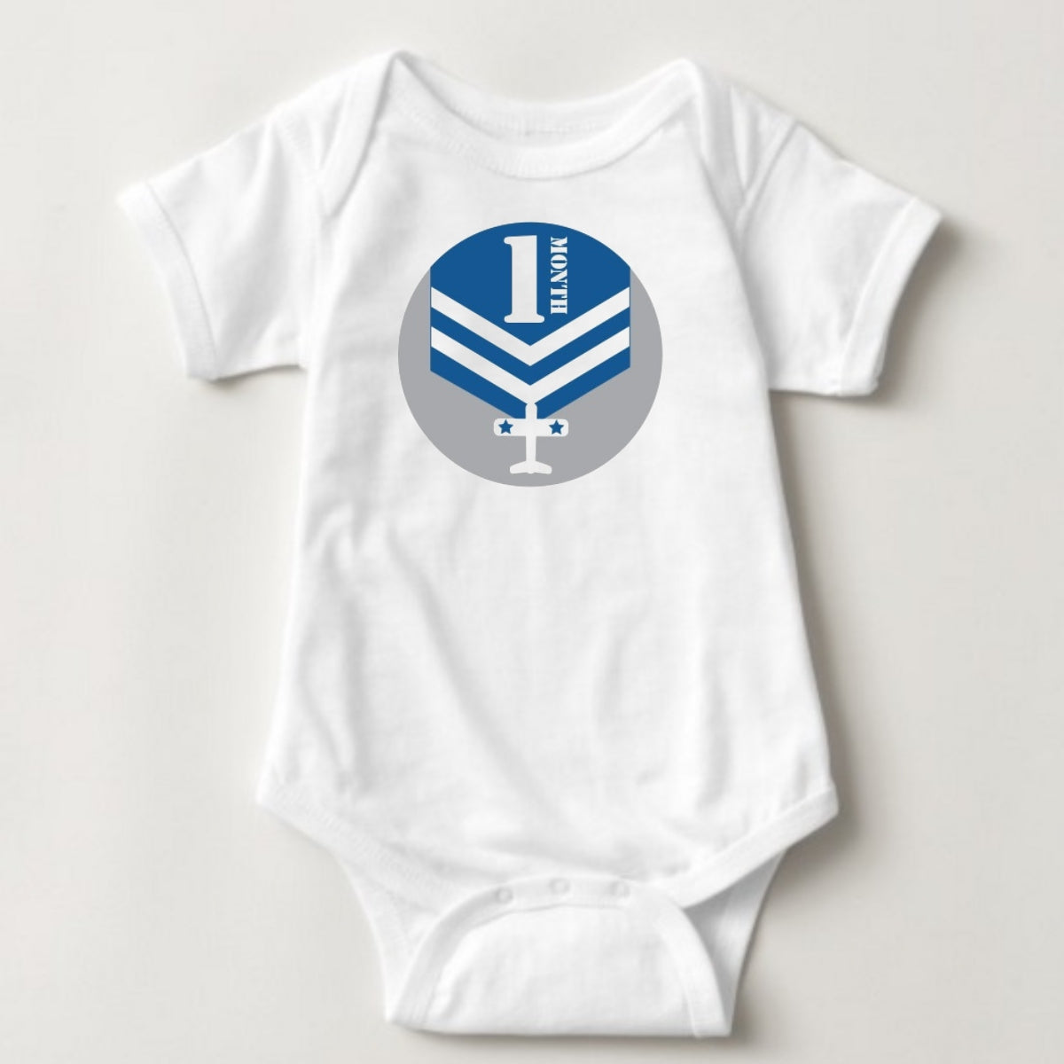 Baby Custom Monthly Onesies - Air force - MYSTYLEMYCLOTHING