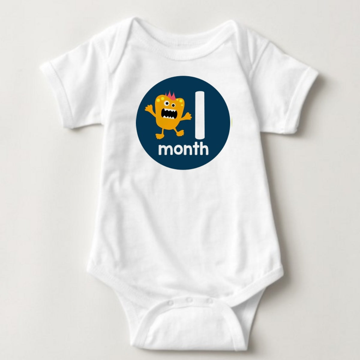 Baby Custom Monthly Onesies - Cute Monsters - MYSTYLEMYCLOTHING