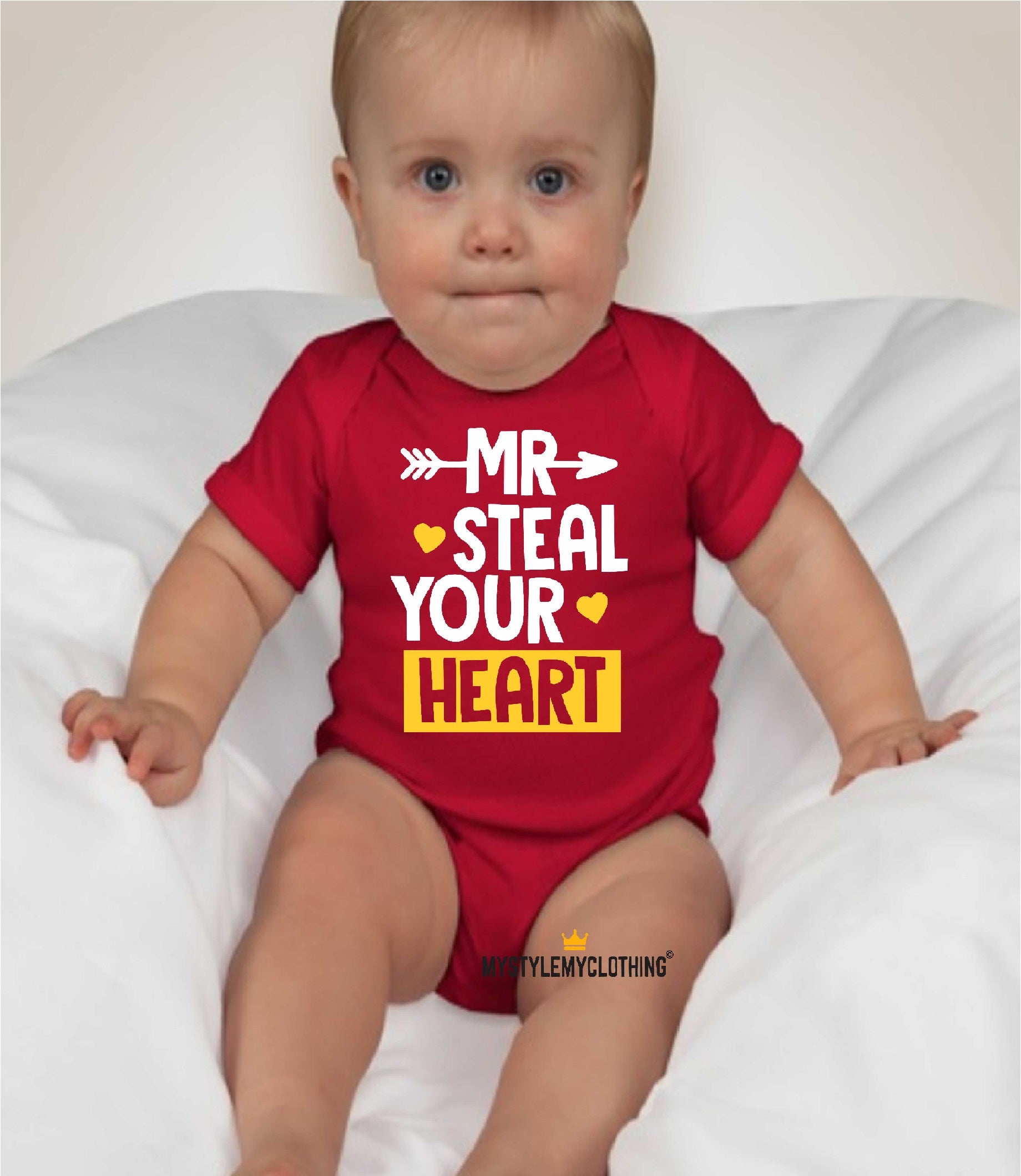 Valentines Onesies - Mr Steal your Heart - MYSTYLEMYCLOTHING