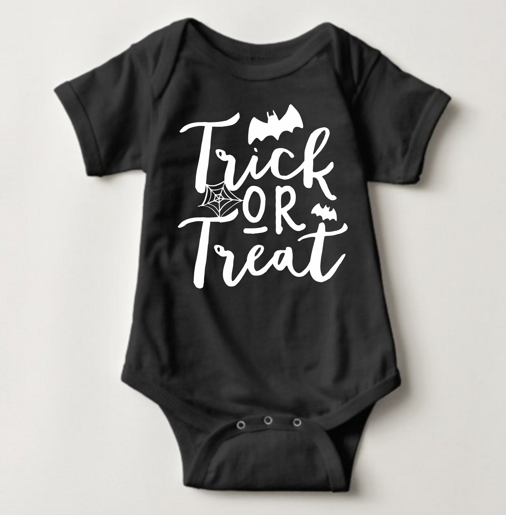 Baby Halloween  Onesies - Trick or Treat Cursive Colored - MYSTYLEMYCLOTHING