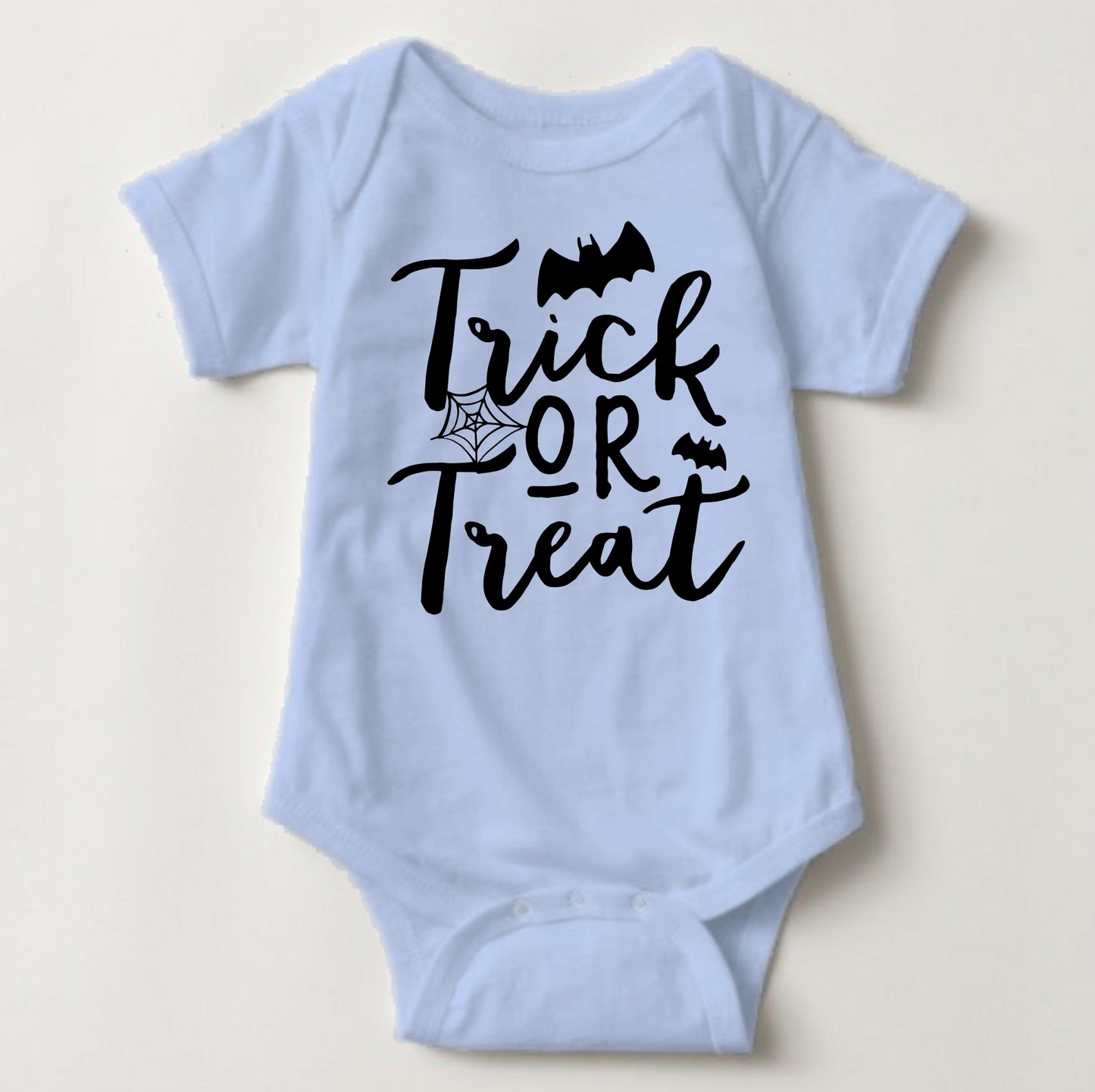 Baby Halloween  Onesies - Trick or Treat Cursive Colored - MYSTYLEMYCLOTHING