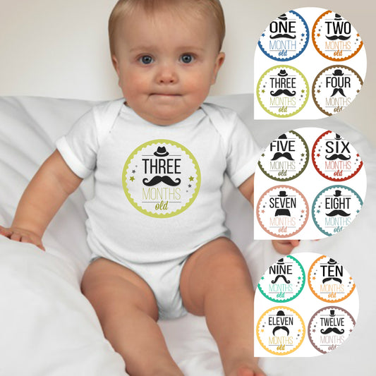 Baby Custom Monthly Onesies - Lil Man - MYSTYLEMYCLOTHING