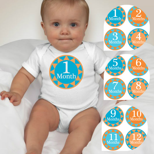 Baby Custom Monthly Onesies - SunRays - MYSTYLEMYCLOTHING