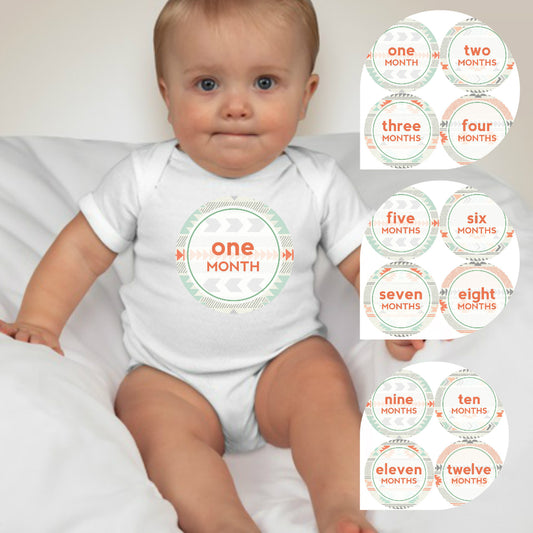 Baby Custom Monthly Onesies - Arrows 3 - MYSTYLEMYCLOTHING