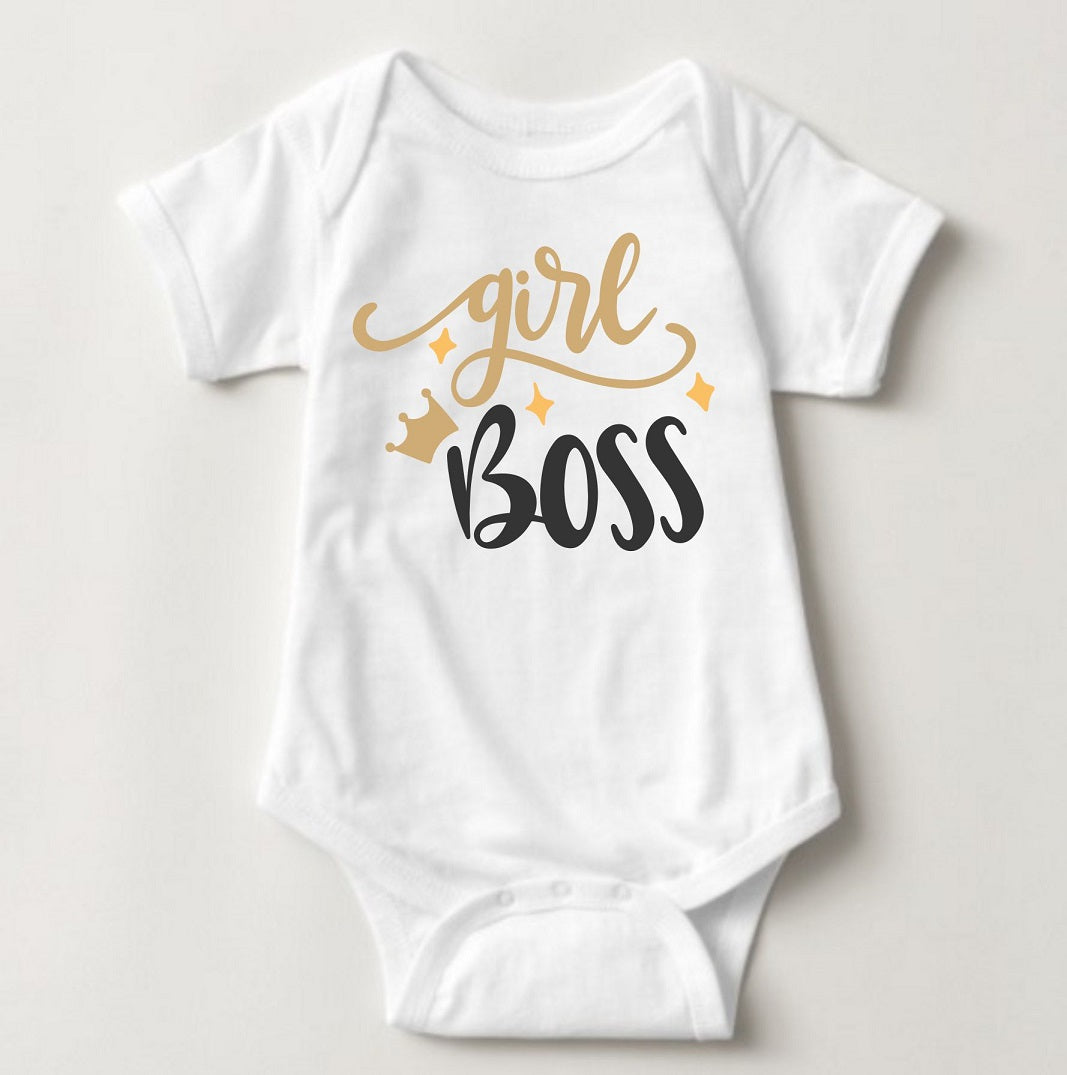 Baby Statement Onesies - Girl Boss - MYSTYLEMYCLOTHING