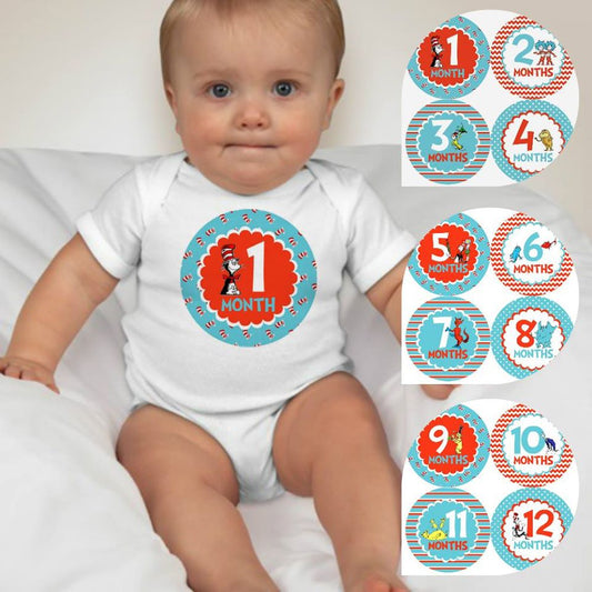 Baby Custom Monthly Onesies - Paul Frank III - MYSTYLEMYCLOTHING