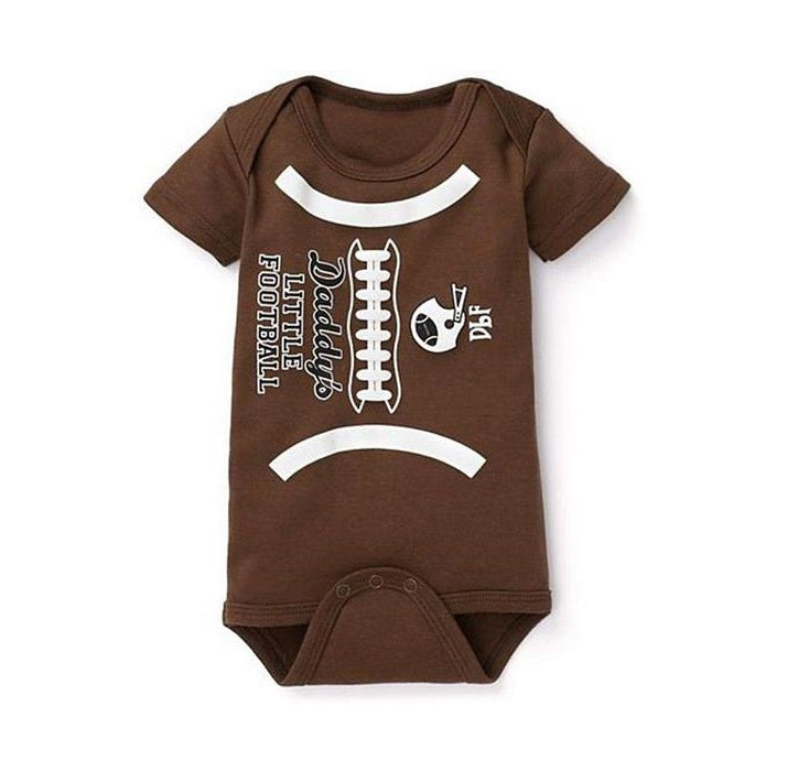 Baby Romper Daddy Little Football Statement Romper - MYSTYLEMYCLOTHING