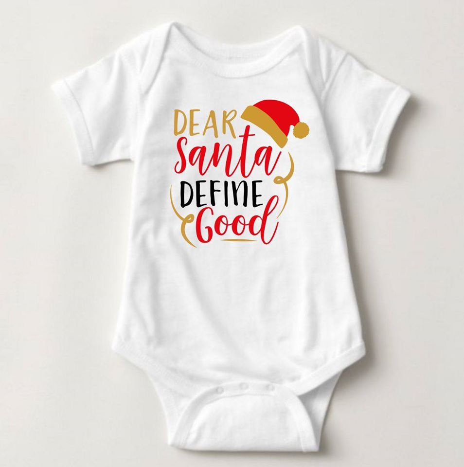 Baby Christmas Holiday Onesies - Dear Santa - MYSTYLEMYCLOTHING