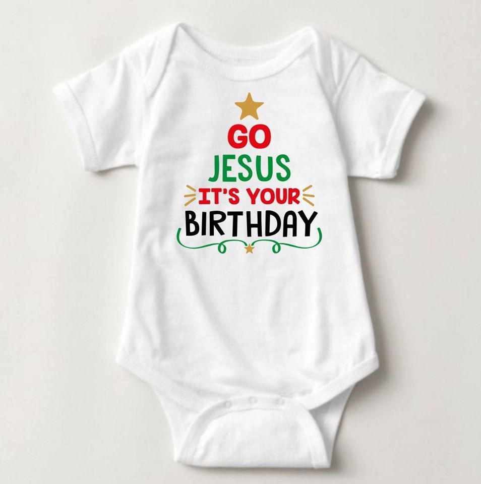 Baby Christmas Holiday Onesies - Go Jesus - MYSTYLEMYCLOTHING
