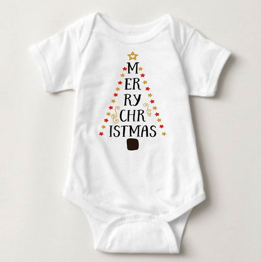 Baby Christmas Holiday Onesies - Merry Christmas - MYSTYLEMYCLOTHING