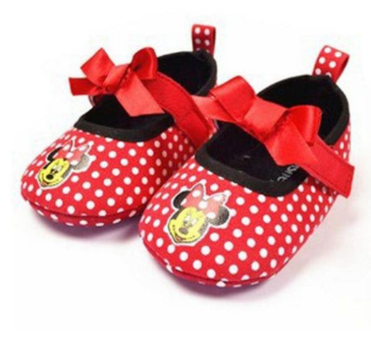 Baby Prewalker Anti-Skid Shoes - Minnie Red Polka - MYSTYLEMYCLOTHING