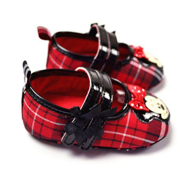 Baby Prewalker Anti-Skid Shoes -  Minnie Mouse Red - MYSTYLEMYCLOTHING
