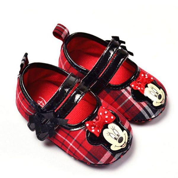Baby Prewalker Anti-Skid Shoes -  Minnie Mouse Red - MYSTYLEMYCLOTHING