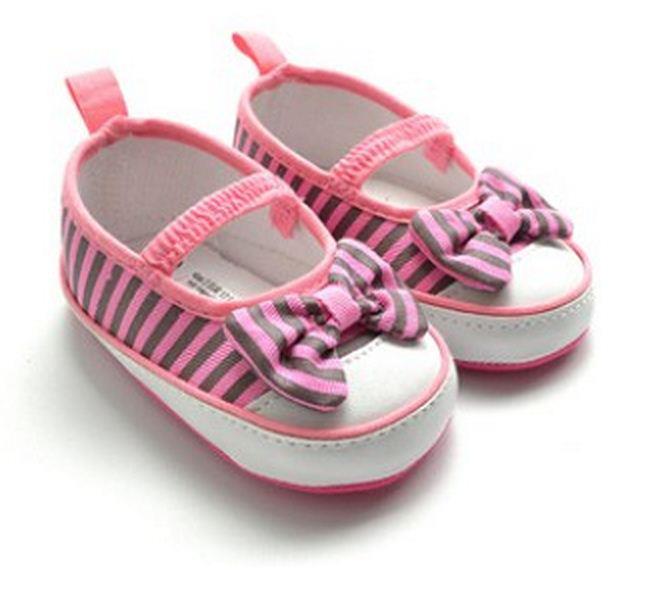 Baby Prewalker Anti-Skid Shoes -  Pinky Stripe - MYSTYLEMYCLOTHING