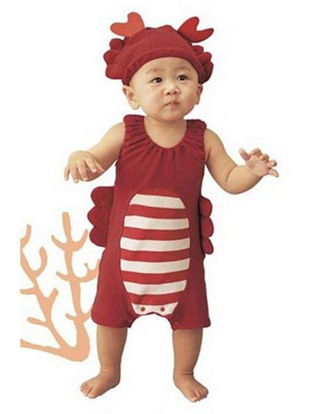 Baby Romper Sebastian The Crab Costume Romper with Hat - MYSTYLEMYCLOTHING