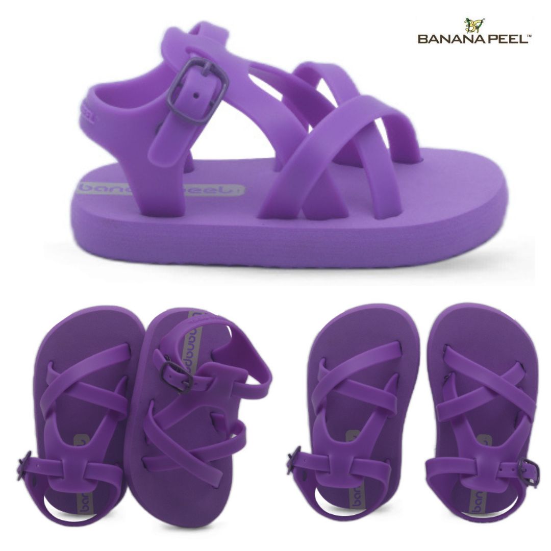 Banana Peel Slippers for Toddlers - DishyMoppet Sweet Plum Jasmine