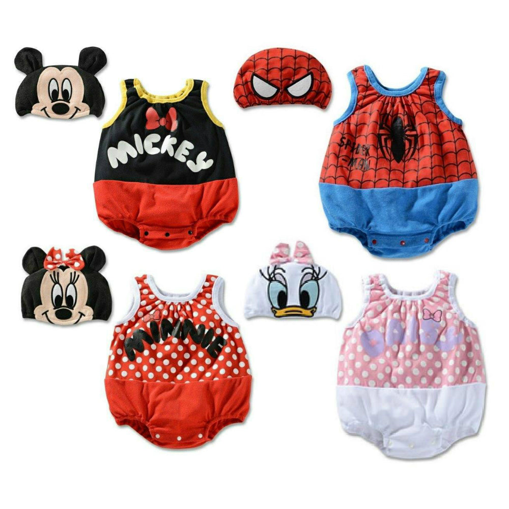 Baby Romper Mickey Mouse Disney Bubble Romper with Hat - MYSTYLEMYCLOTHING