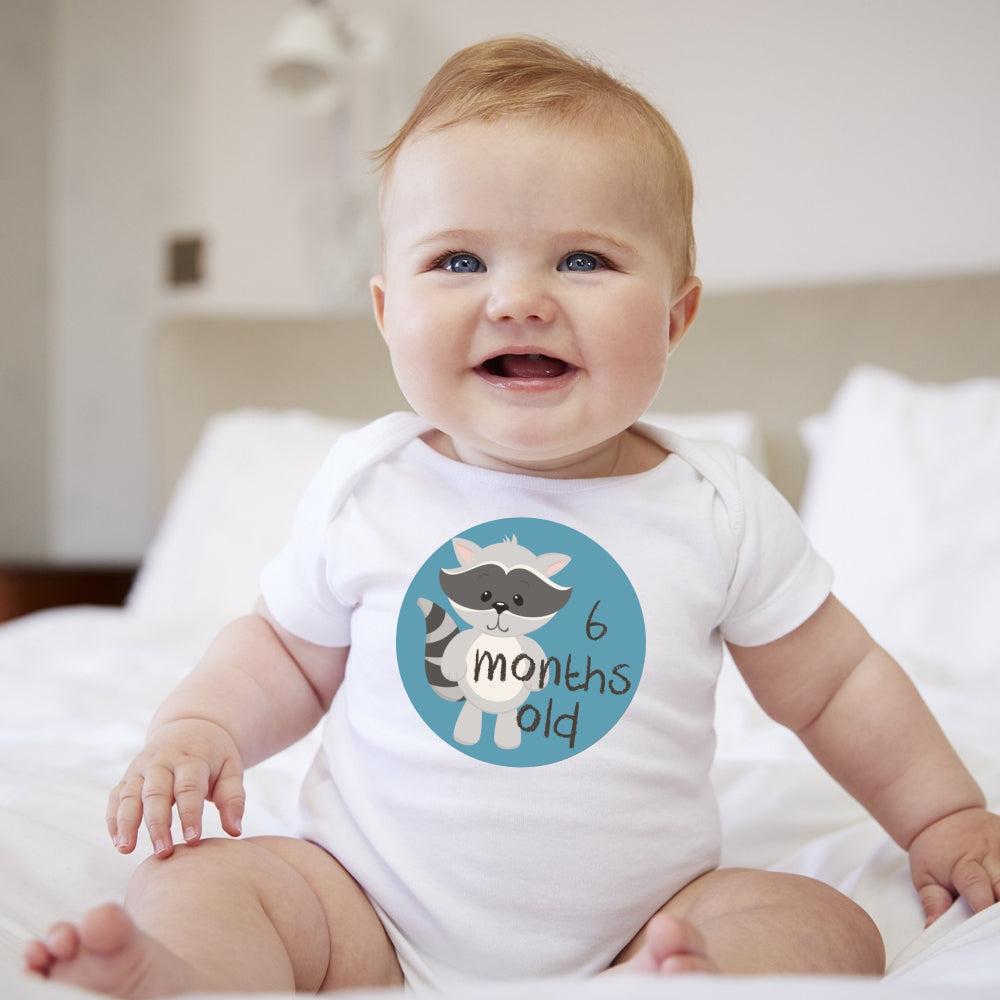 Baby Custom Monthly Onesies - Forest Animals - MYSTYLEMYCLOTHING