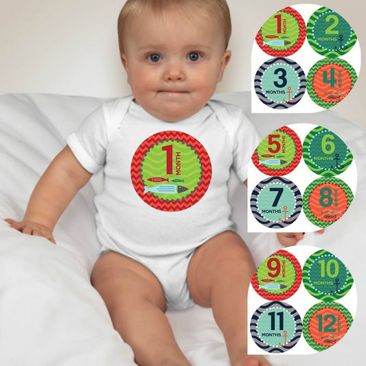 Baby Custom Monthly Onesies - Car Tracks - MYSTYLEMYCLOTHING